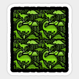 green dinos Sticker